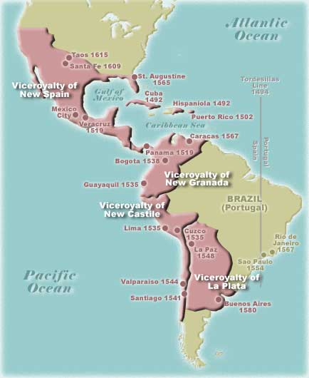 Map Of Spanish America