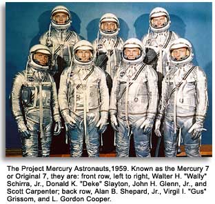 Image result for nasa announces the mercury 7 astronauts